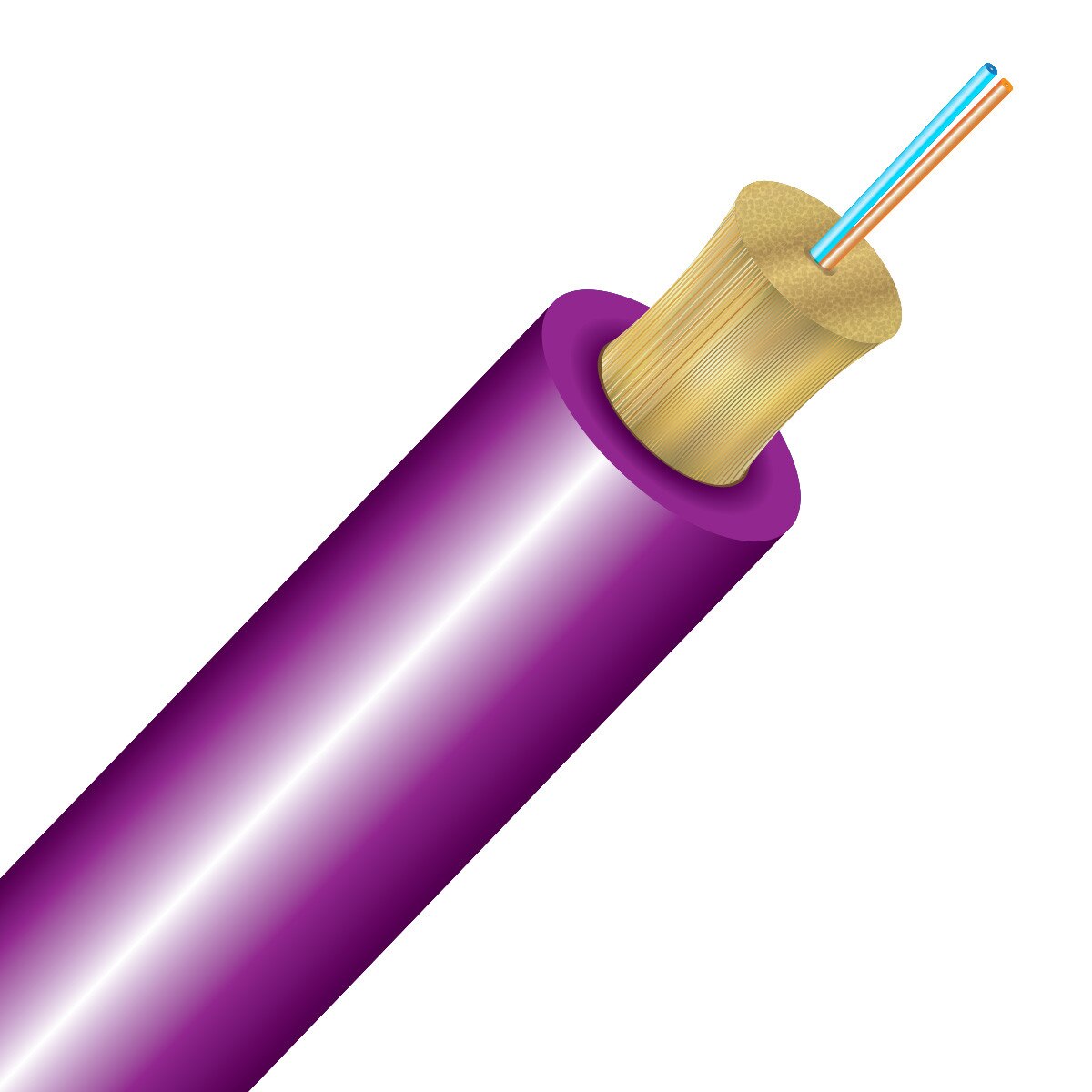 BendSafe® 2 Strand OM4 Distribution TB Plenum - Bulk per Ft.